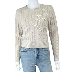 Sadie & Sage NWT Lulu Daisy Embroidered Sweater Size XS